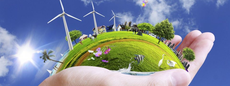 Creative illustration of a sustainable world